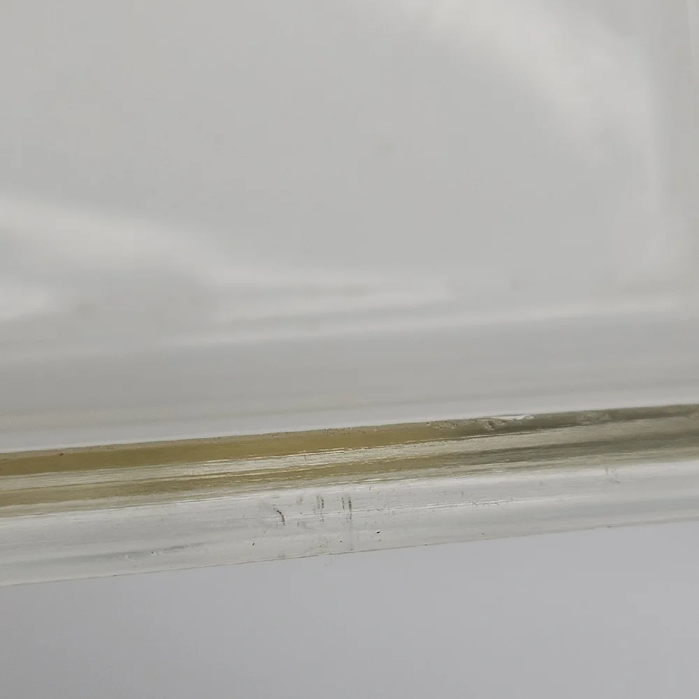 Clear Rectangular Glass Storage Dish - Transparent with Light Amber Tint